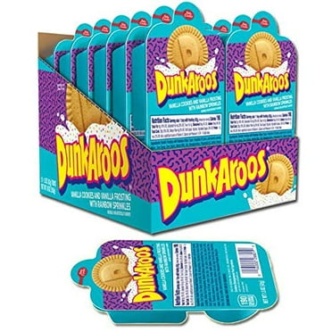 DUNKAROOS 6 Pack-Vanilla Cookies And Vanilla Frosting With Rainbow Sprinkles